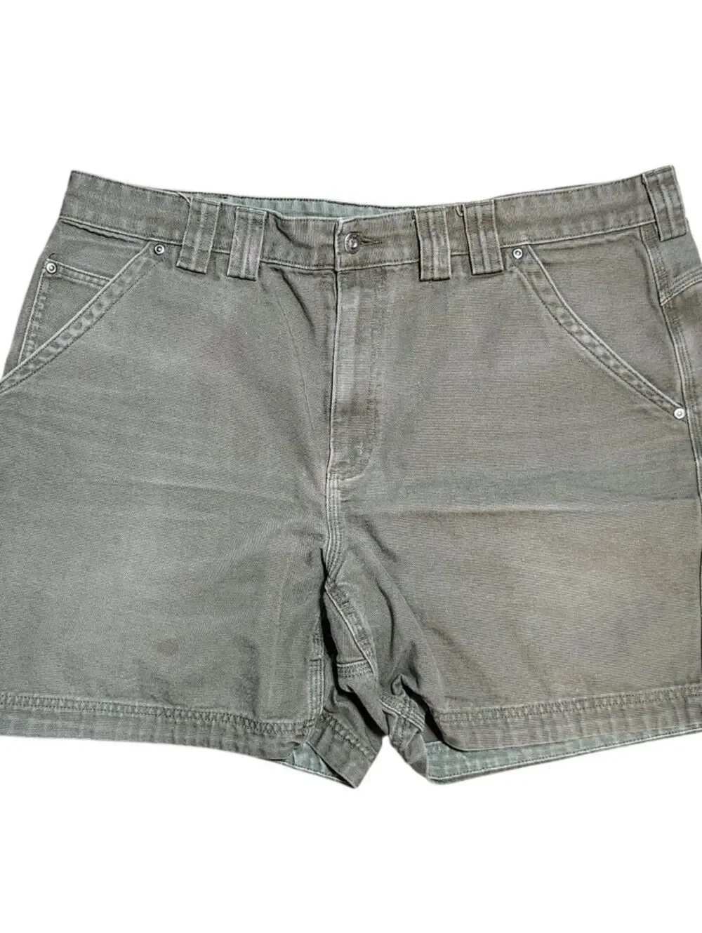 Duluth Denim Shorts Green Mens Size 42 Jean 5 Pocket Outdoors Duck